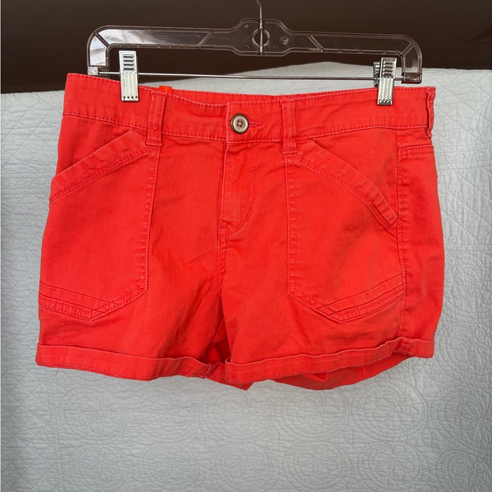 Vibrant Red Women's Cargo Shorts
